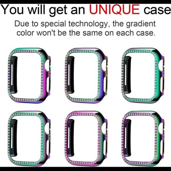 Compatible for Apple Watch Case 44mm Bling Crystal Diamonds Rhinestone Bumper - Picture 4 of 7